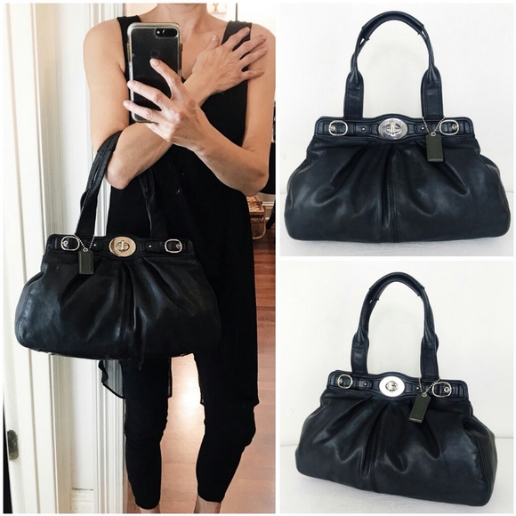 Coach Handbags - Coach Black Leather Handbag
